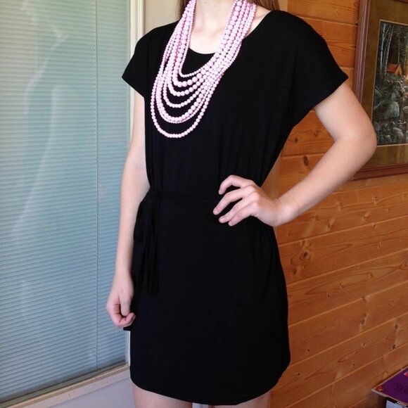 PIKO 1988 Authentic Tie Waist Dress Pockets Bamboo Spandex NWT! Pink Size Small - Picture 6 of 6